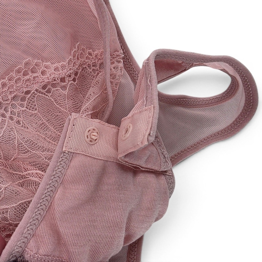 Frederick's Hollywood Saffron Teddy Bodysuit Pink Lace Halter NWT Large Sexy - Picture 8 of 8